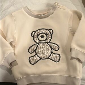 Kids Cream Teddy Bear Sweatshirt